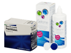 PureVision (6 lentes) + Gelone solução 360 ml