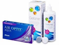 Air Optix Aqua Multifocal (6 lentes) + Solução Gelone 360 ml