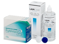 PureVision 2 HD (6 lentes) + Solução Laim Care 400 ml
