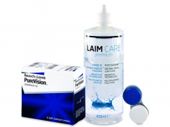 PureVision (6 lentes) + Solução Laim-Care 400ml