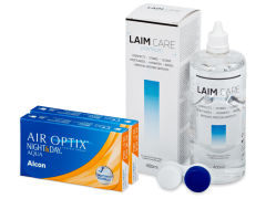 Air Optix Night and Day Aqua (2x3 lentes) + Solução Laim-Care 400 ml