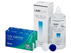 Air Optix Aqua (2x3 lentes) + Solução Laim-Care 400ml