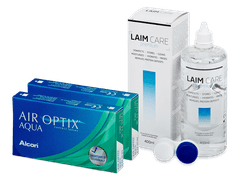 Air Optix Aqua (2x3 lentes) + Solução Laim Care 400 ml