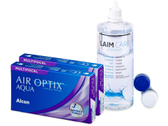 Air Optix Aqua Multifocal (2x3 lentes) + Solução Laim-Care 400ml