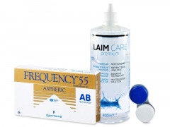 Frequency 55 Aspheric (6 lentes) + Solução Laim-Care 400ml