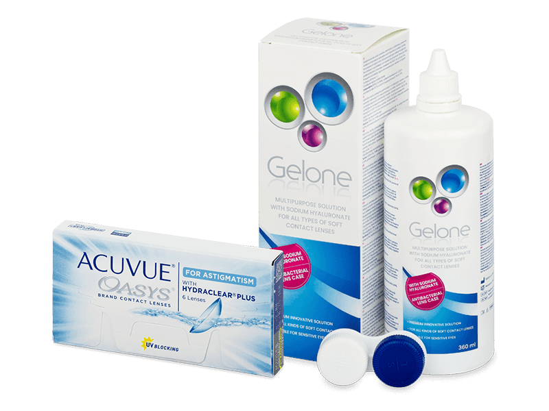 Acuvue Oasys for Astigmatism (6 lentes) + Solução Gelone 360 ml