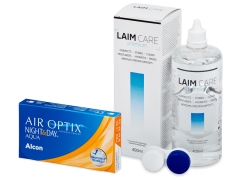 Air Optix Night and Day Aqua (6 lentes) + Solução Laim-Care 400ml