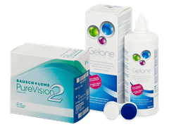 PureVision 2 (6 lentes) + Gelone solução 360 ml