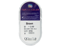 TopVue Color - Brown - com correção (2 lentes)