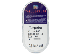 TopVue Color - Turquoise - com correção (2 lentes)