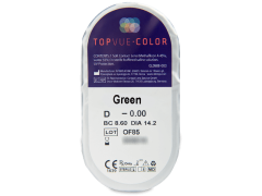 TopVue Color - Green - sem correção (2 lentes)