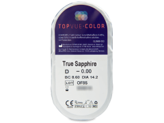 TopVue Color - True Sapphire - sem correção (2 lentes)