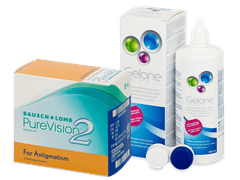 PureVision 2 for Astigmatism (6 lentes) + Gelone solução 360 ml