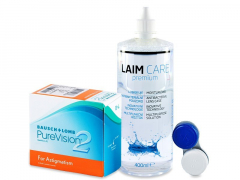 PureVision 2 for Astigmatism (6 lentes) + Solução Laim-Care 400 ml