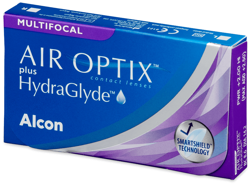 Air Optix plus HydraGlyde Multifocal (6 lentes)