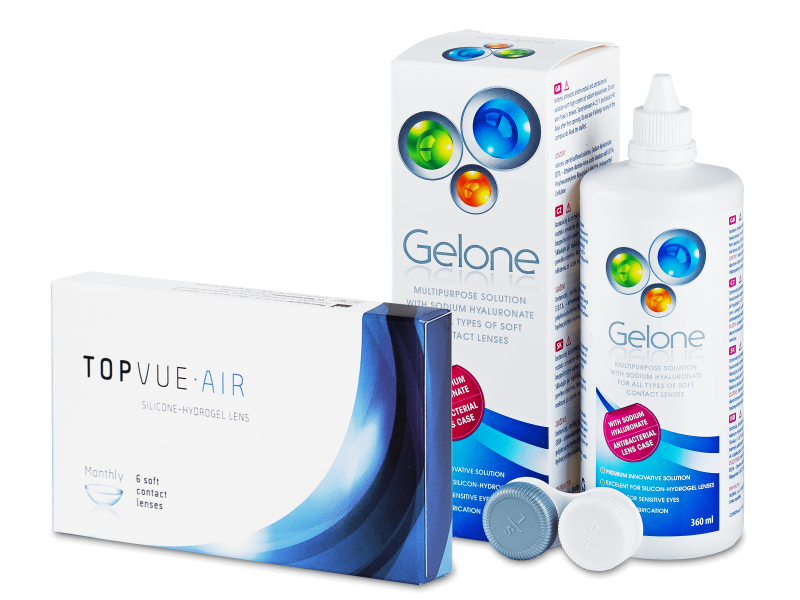 TopVue Air (6 lentes) + Solução Gelone 360 ml