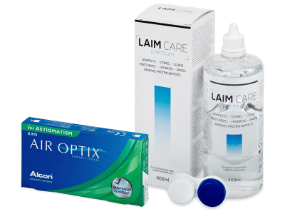 Air Optix for Astigmatism (6 lentes) + Solução Laim-Care 400 ml