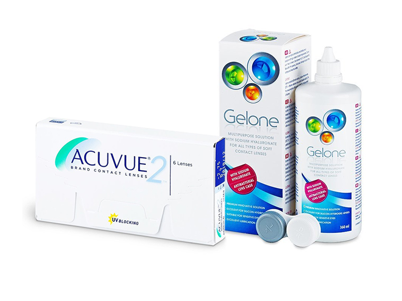 Acuvue 2 (6 lentes) + Solução Gelone 360 ml
