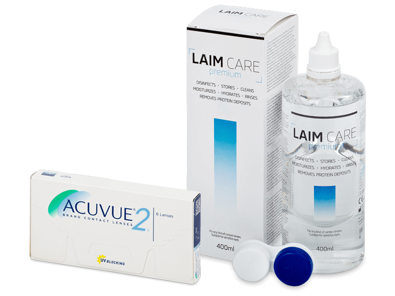 Acuvue 2 (6 lentes) + Solução Laim-Care 400 ml