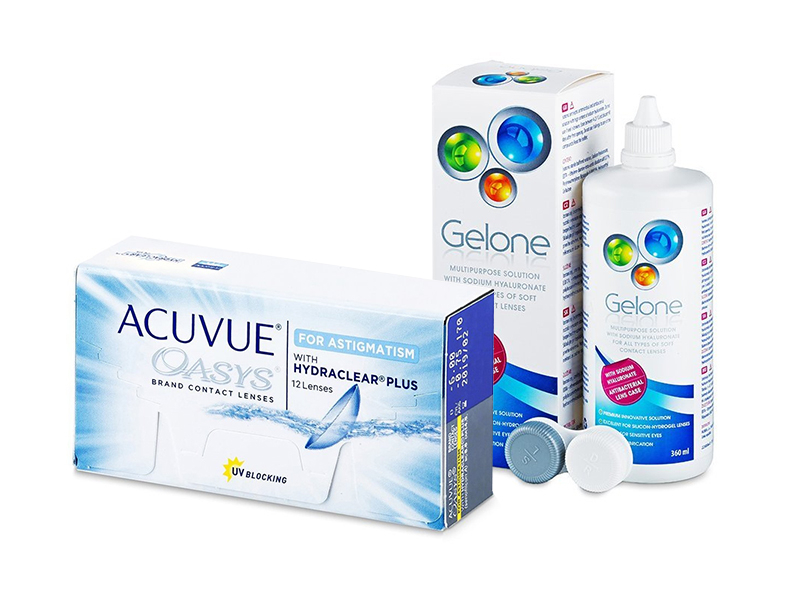 Acuvue Oasys for Astigmatism (12 lentes) + Solução Gelone 360 ml