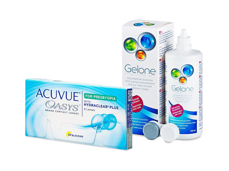 Acuvue Oasys for Presbyopia (6 lentes) + Solução Gelone 360 ml