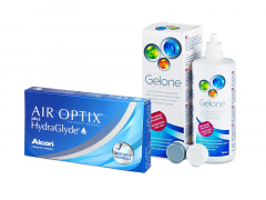 Air Optix plus HydraGlyde (6 lentes) + Solução Gelone 360 ml