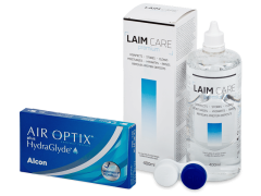 Air Optix plus HydraGlyde (6 lentes) + Solução Laim-Care 400 ml