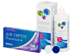 Air Optix plus HydraGlyde Multifocal (6 lentes) + Gelone solução 360 ml