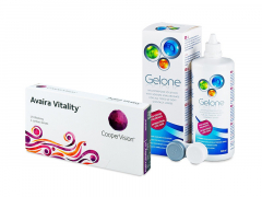 Avaira Vitality (3 lentes) + Solução Gelone 360 ml