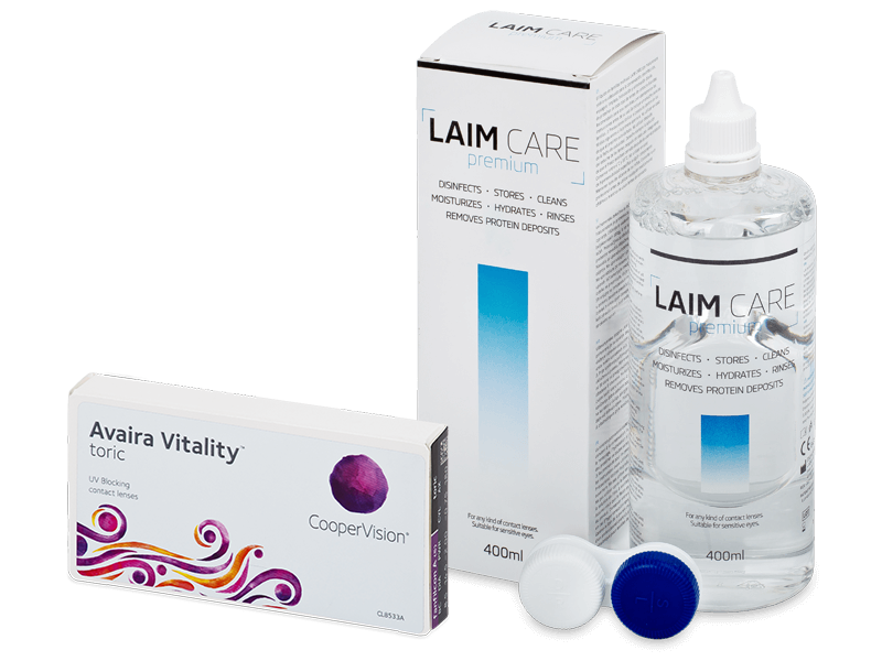 Avaira Vitality Toric (6 lentes) + Solução Laim-Care 400 ml