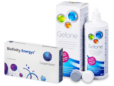 Biofinity Energys (3 lentes) + Solução Gelone 360 ml