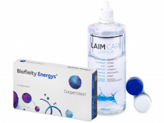 Biofinity Energys (3 lentes) + Solução Laim-Care 400 ml