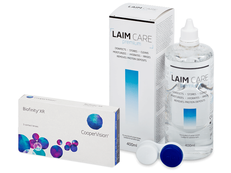 Biofinity XR (3 lentes) + Solução Laim-Care 400 ml