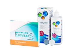 PureVision 2 for Astigmatism (3 lentes) + Solução Gelone 360 ml