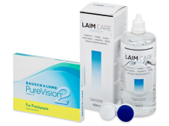 PureVision 2 for Presbyopia (3 lentes) + Solução Laim-Care 400 ml