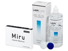 Miru 1 Month Menicon Multifocal (6 lentes) + Solução Laim-Care 400 ml