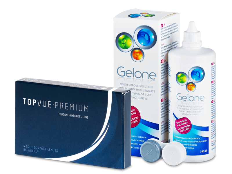 TopVue Premium (6 lentes) +  Solução Gelone 360 ml