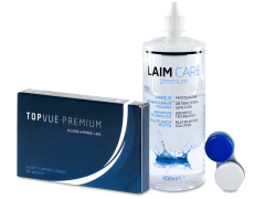 TopVue Premium (6 lentes) + Solução Laim-Care 400 ml