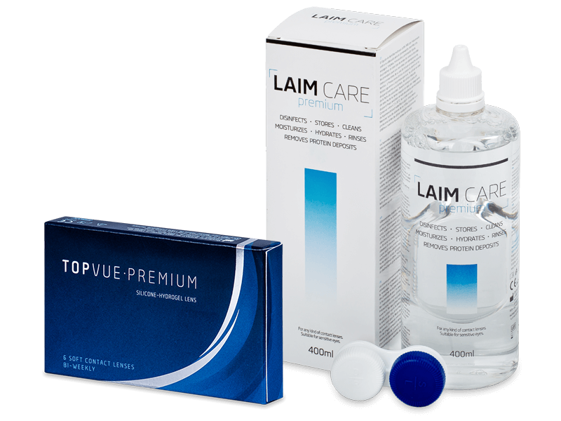 TopVue Premium (6 lentes) + Solução Laim-Care 400 ml