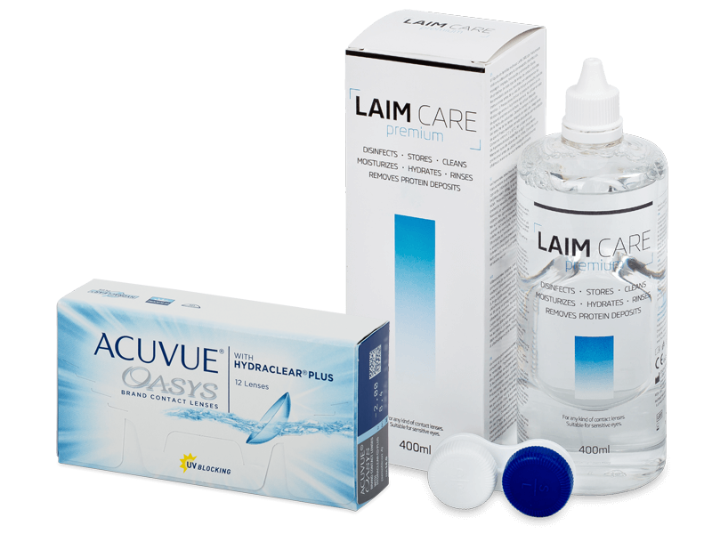 Acuvue Oasys (12 lentes) + Solução Laim Care 400 ml