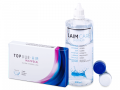 TopVue Air Multifocal (3 lentes) + Solução Laim-Care 400 ml