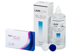 TopVue Air Multifocal (3 lentes) + Solução Laim-Care 400 ml