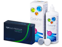 TopVue Premium for Astigmatism (6 lentes) + Solução Gelone 360 ml