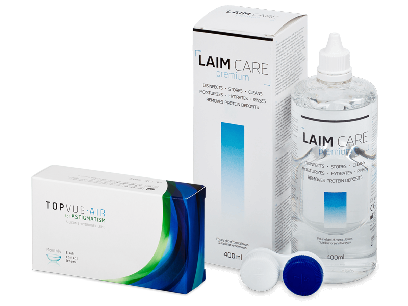 TopVue Air for Astigmatism (6 lentes) + Solução Laim-Care 400 ml