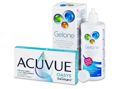 Acuvue Oasys with Transitions (6 lentes) + Solução Gelone 360 ml