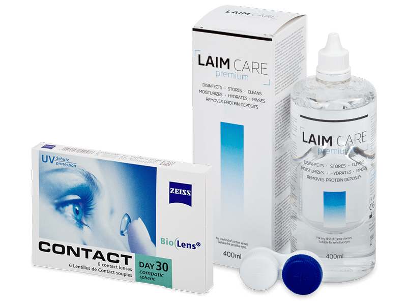Carl Zeiss Contact Day 30 Compatic (6 lentes) + Solução Laim-Care 400ml