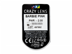 CRAZY LENS - Barbie Pink - Diárias com correção (2 lentes)