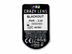 CRAZY LENS - Black Out - Diárias com correção (2 lentes)