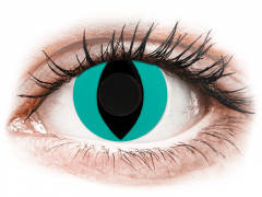 CRAZY LENS - Cat Eye Aqua - Diárias sem correção (2 lentes)