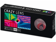 CRAZY LENS - Cat Eye Red - Diárias sem correção (2 lentes)